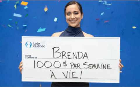 每周领$1000！蒙特利尔女子赢得终身大奖